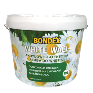 Akrylowo-lateksowa farba do wnętrz White Wall BONDEX