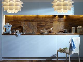 Modne wnętrze. Niebieska kuchnia